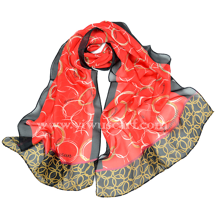 silk shawl printed scarf