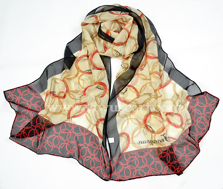silk shawl printed scarf