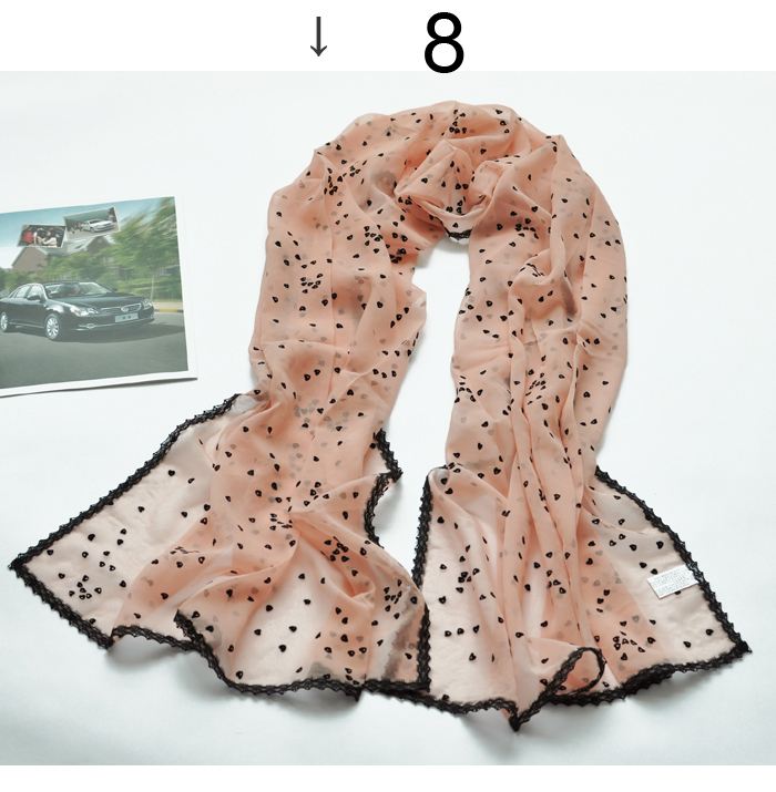 chiffon lace love scarf silk selling silk