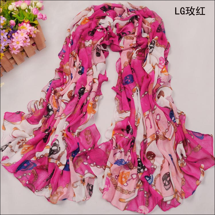 Chain skull scarf Europe scarf