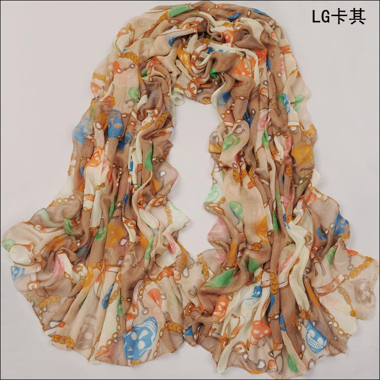 Chain skull scarf Europe scarf