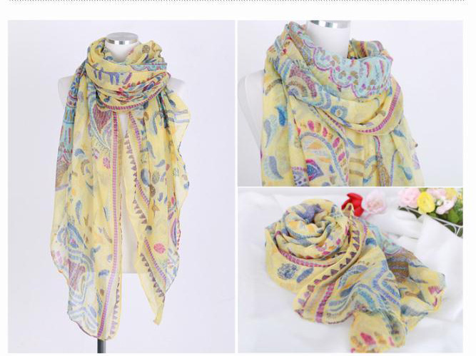 U.S. cashew flower scarf gloves