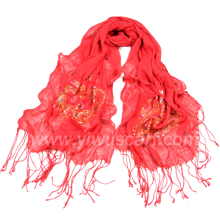 Crown sequins fashion scarves