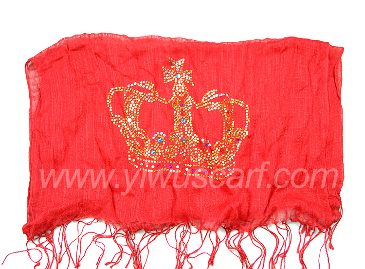 Crown sequins fashion scarves