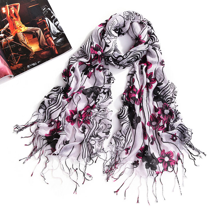 Cotton butterfly print scarves