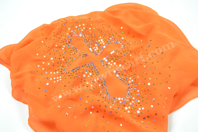 Sequined silk scarves
