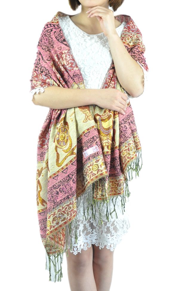 Mercerized cotton scarf jacquard scarf