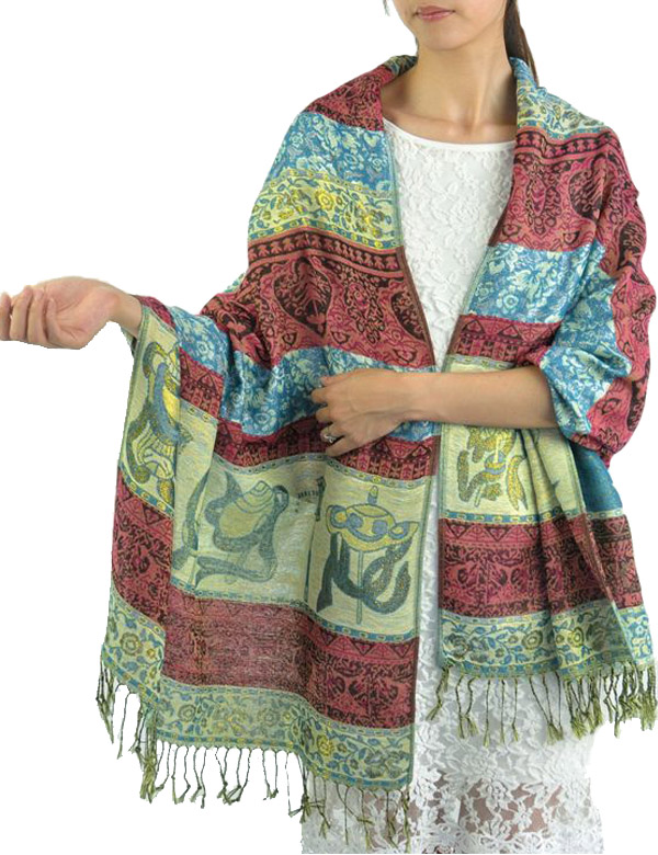 Mercerized cotton scarf jacquard scarf