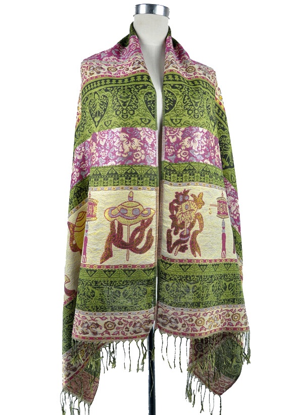 Mercerized cotton scarf jacquard scarf