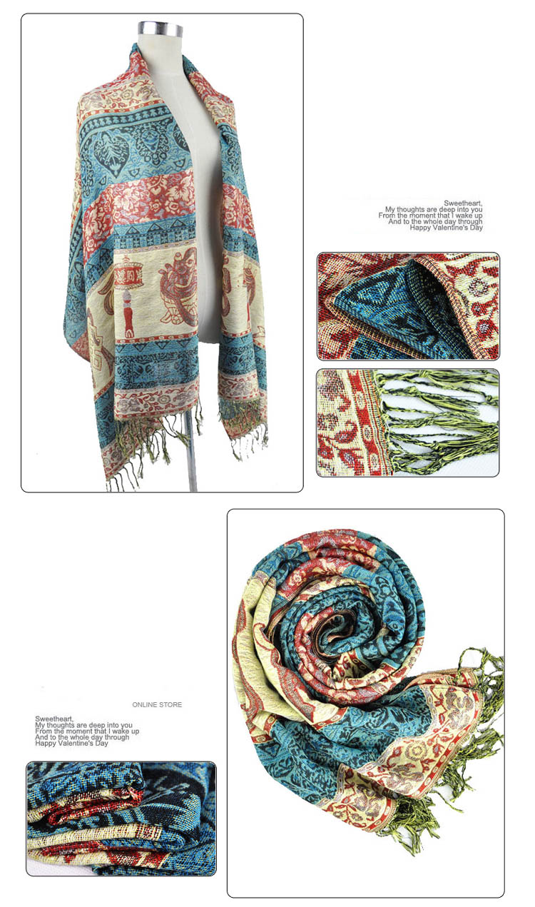 Mercerized cotton scarf jacquard scarf