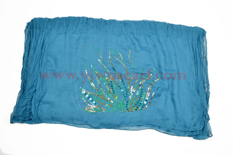 Rhinestone jewelry scarf
