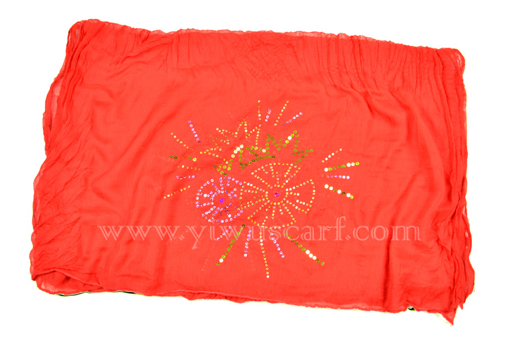 Cheap hot fix rhinestone scarf