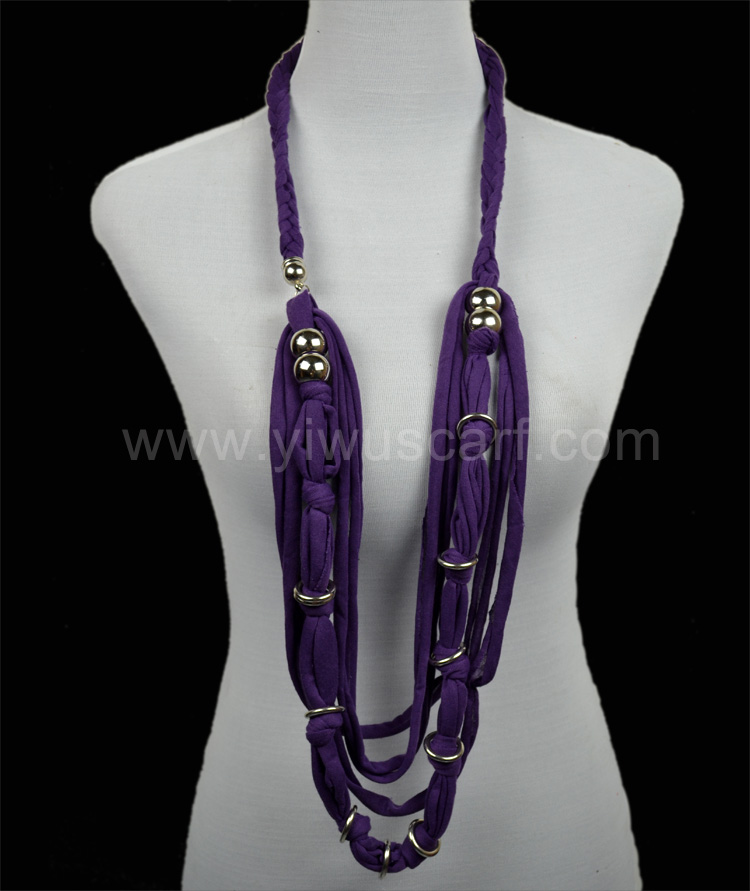 Women's Beautiful Jewellery Scarf with Heart Pendants