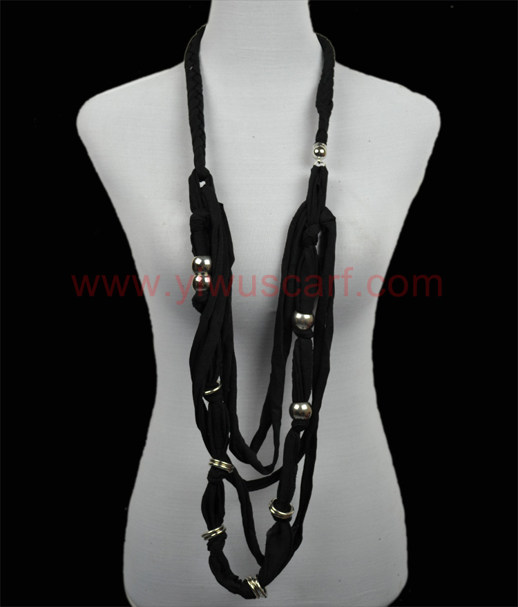 Women's Beautiful Jewellery Scarf with Heart Pendants