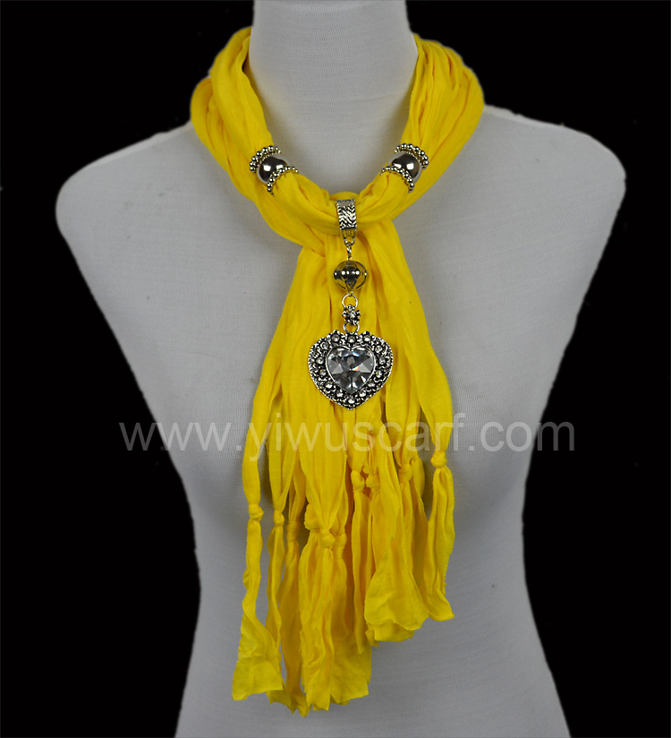 Wholesale scarf jewelry zinc alloy pendant scarves
