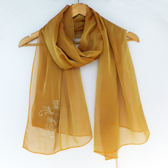 pendant silk scarf
