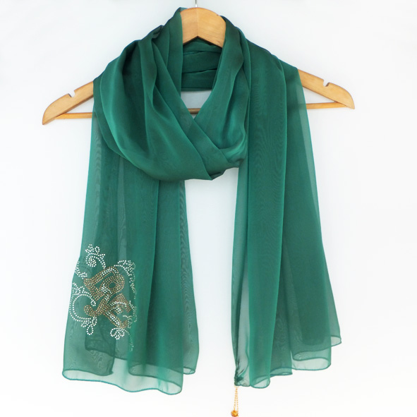 pendant silk scarf