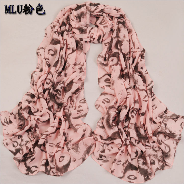 Spring and autumn chiffon scarf