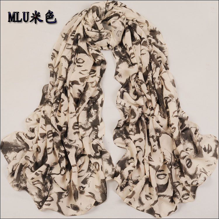 Spring and autumn chiffon scarf