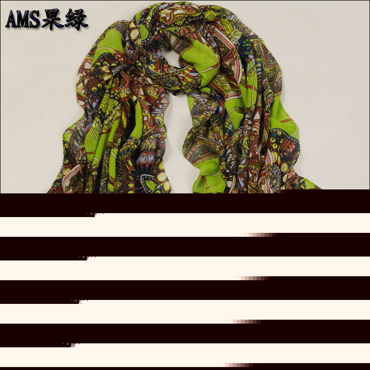 German mixed color silk scarves