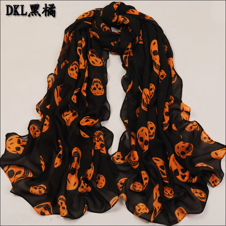 Skeleton head scarves