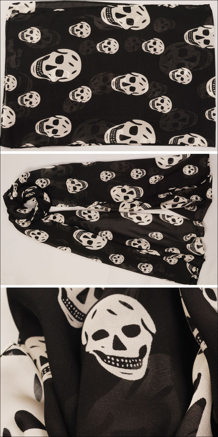 skeleton scarf