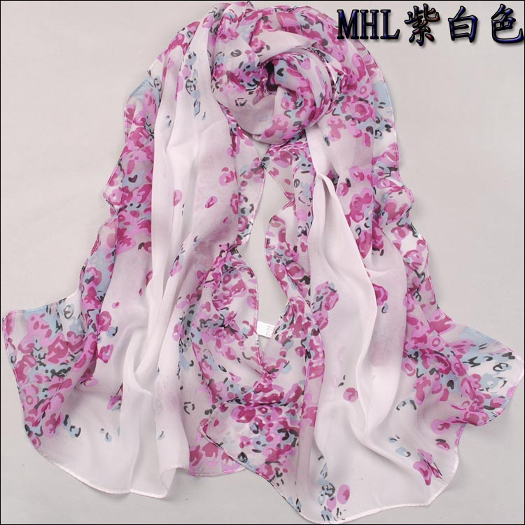 Winter plum blossom scarf splicing silk scarves