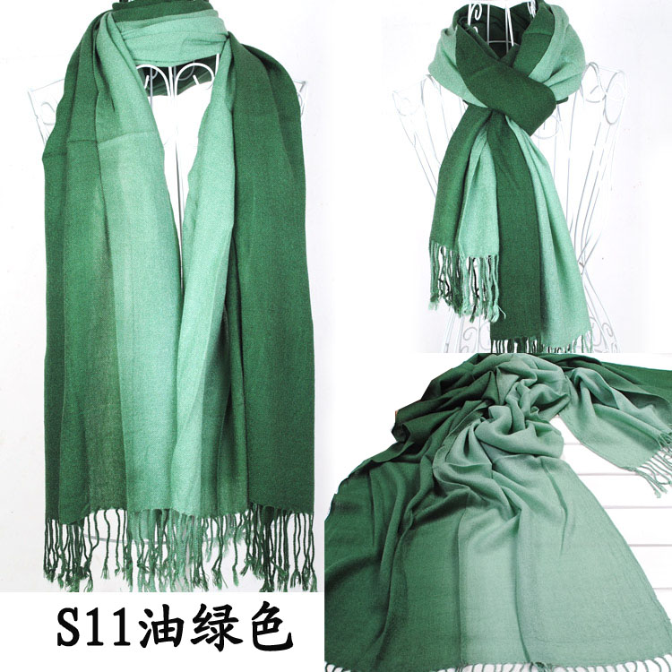Yiwu two color cashmere scarf