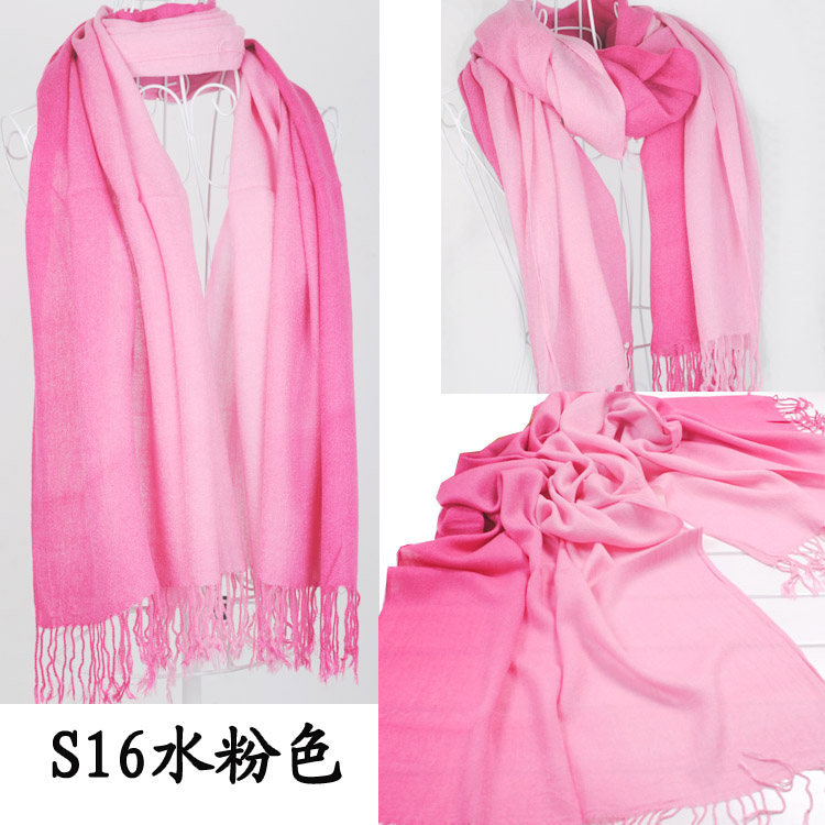 Yiwu two color cashmere scarf
