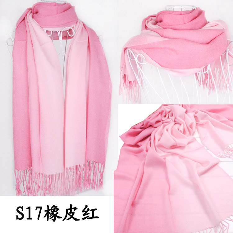 Yiwu two color cashmere scarf