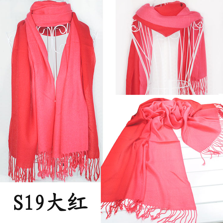 Yiwu two color cashmere scarf