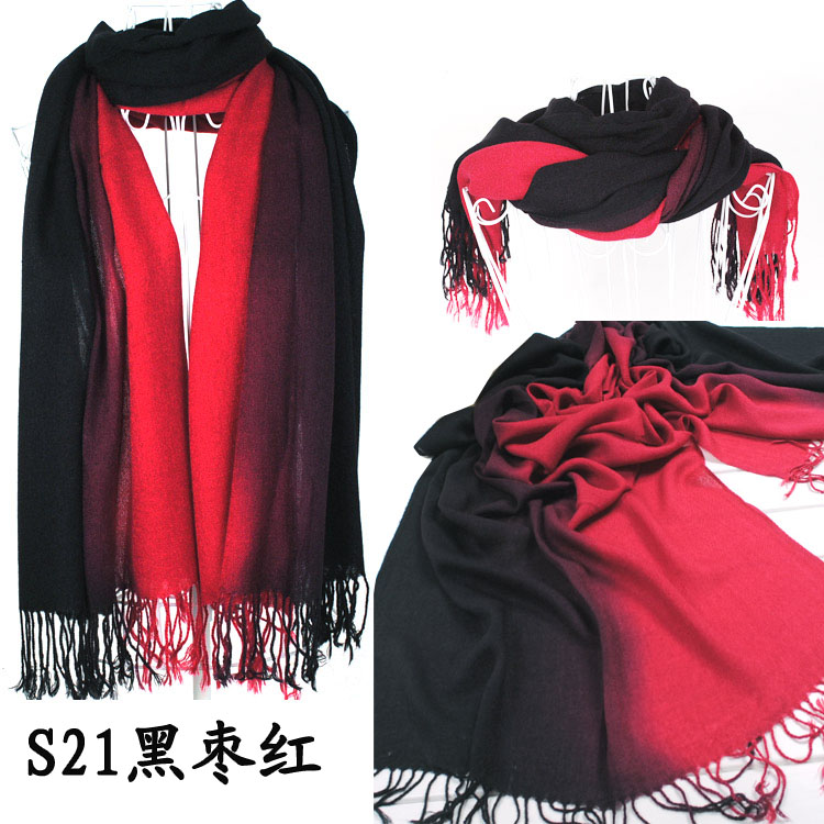 Yiwu two color cashmere scarf