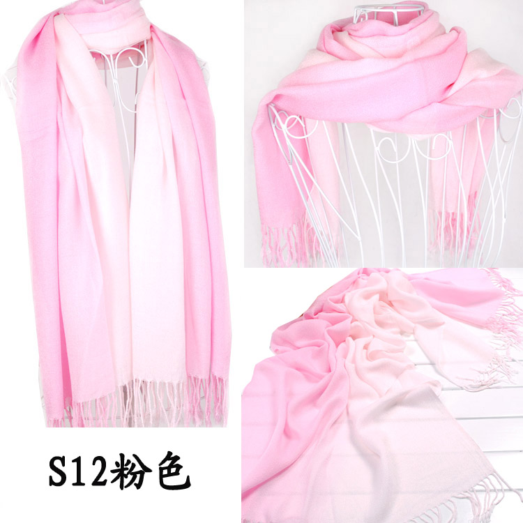Yiwu two color cashmere scarf
