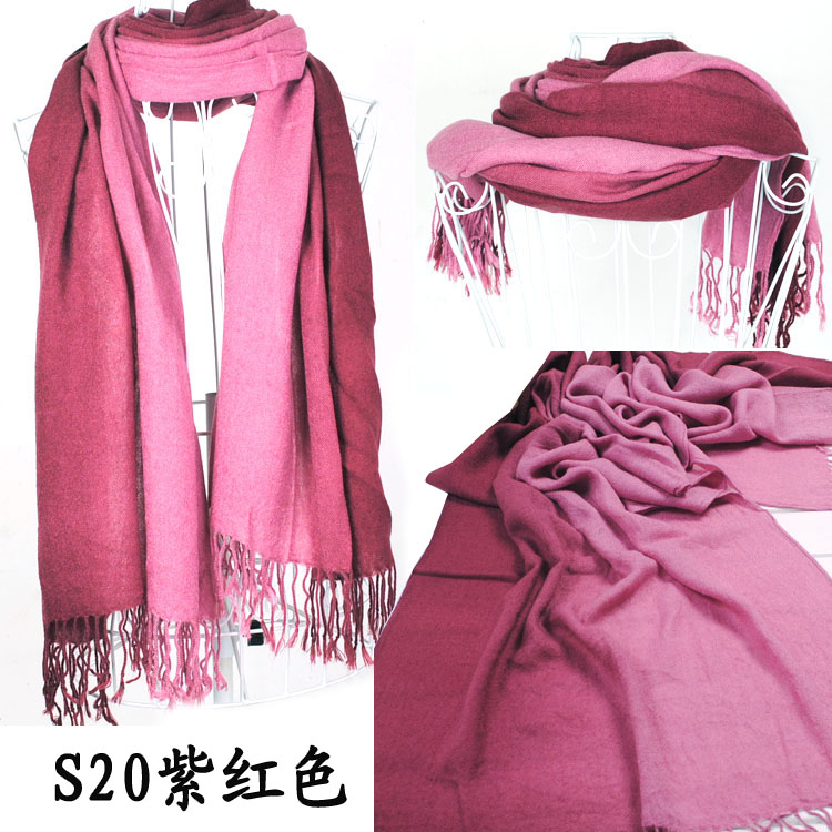 Yiwu two color cashmere scarf