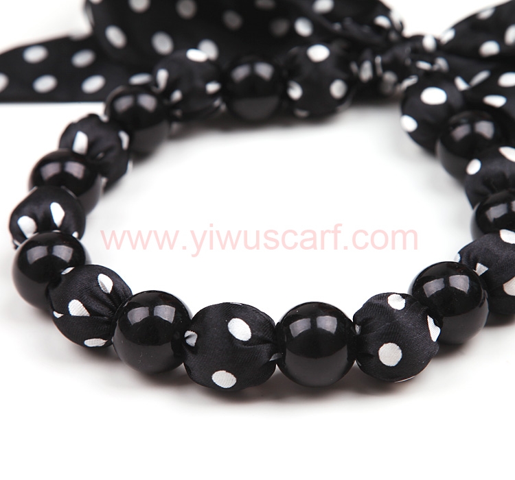 Black Fashion Pearl Scarf Necklace