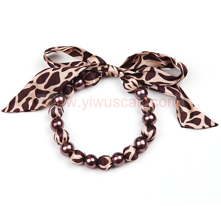 Imitation Pearl Scarf Necklace