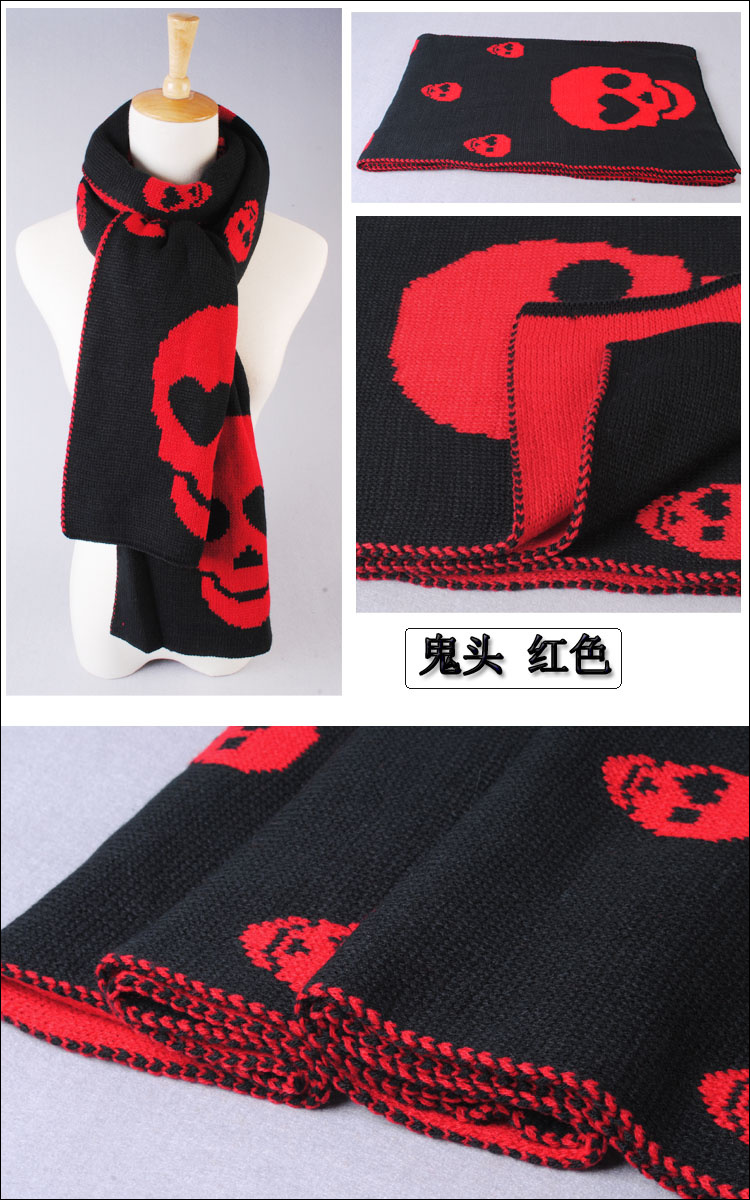 winter lady knitting wool scarf