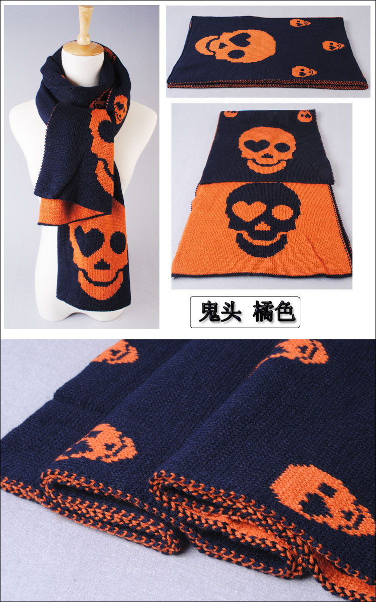 winter lady knitting wool scarf