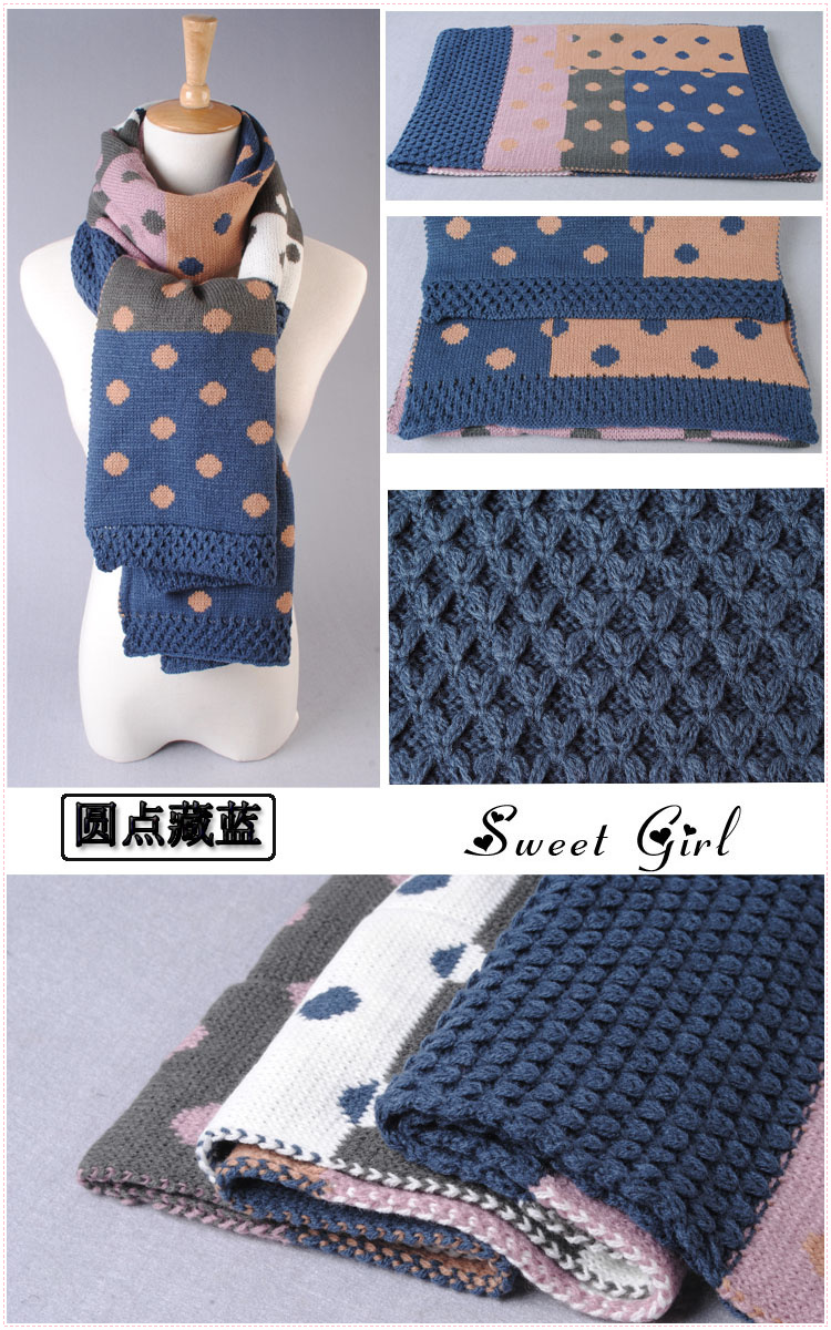 Dot stitching scarves wholesale