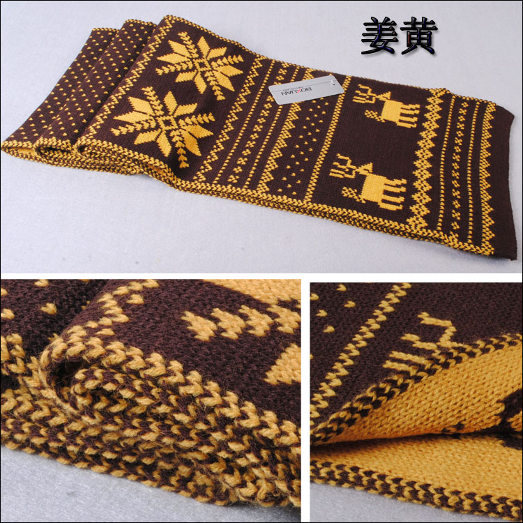 Thick wool scarves wholesale animal snowflakes