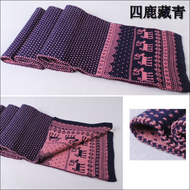 Thick wool scarves wholesale animal snowflakes