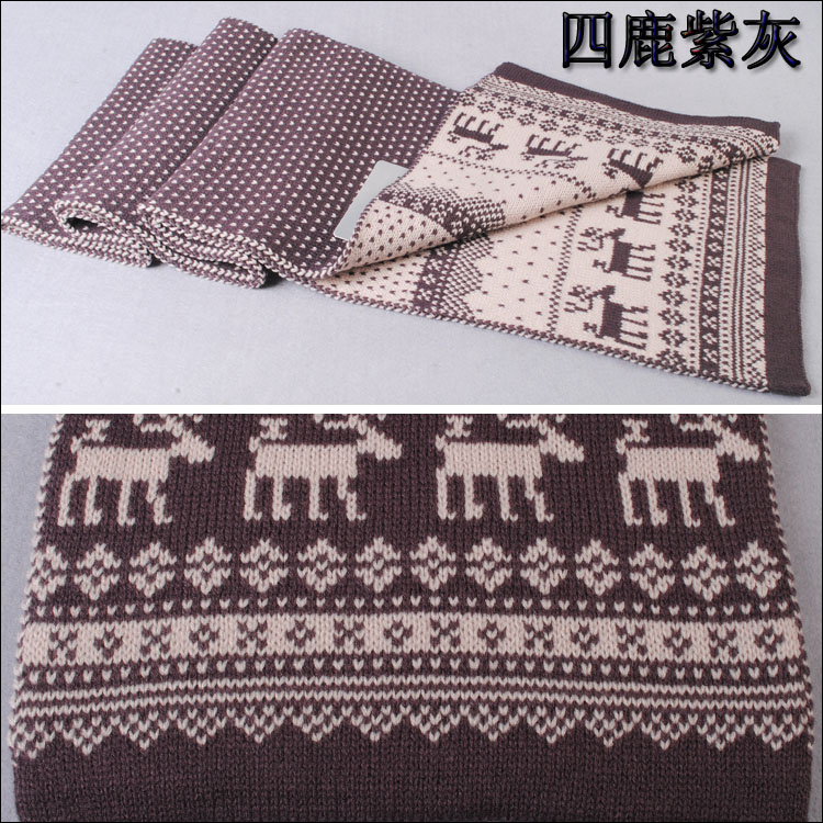 Thick wool scarves wholesale animal snowflakes
