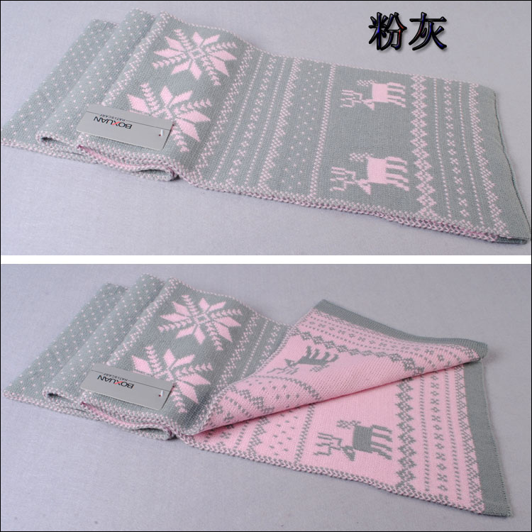 Thick wool scarves wholesale animal snowflakes