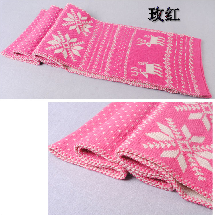 Thick wool scarves wholesale animal snowflakes