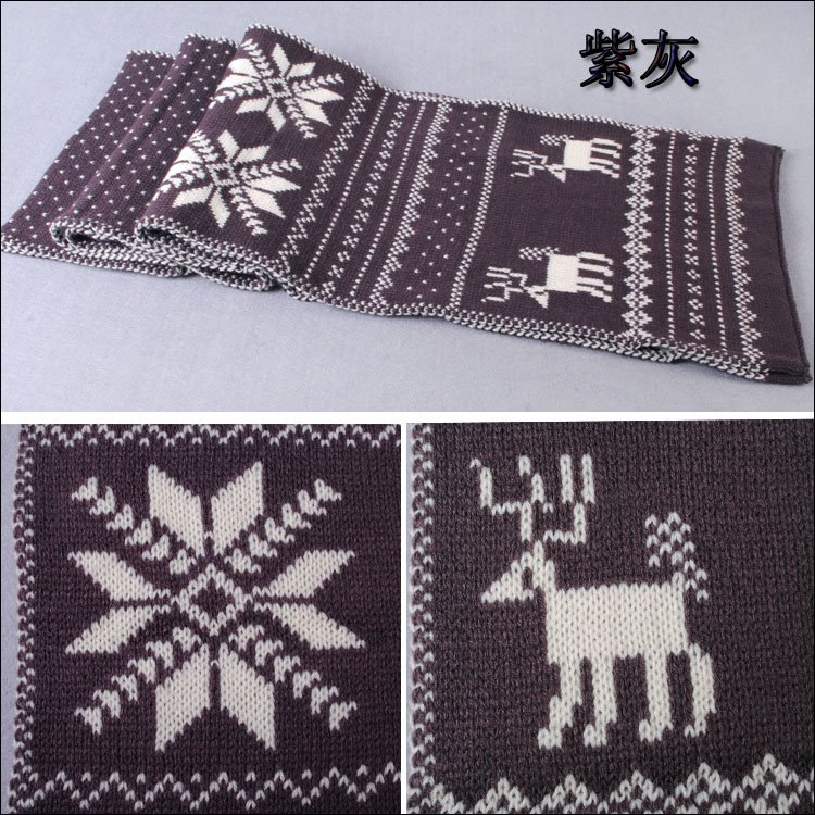 Thick wool scarves wholesale animal snowflakes
