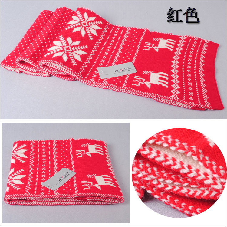 Thick wool scarves wholesale animal snowflakes