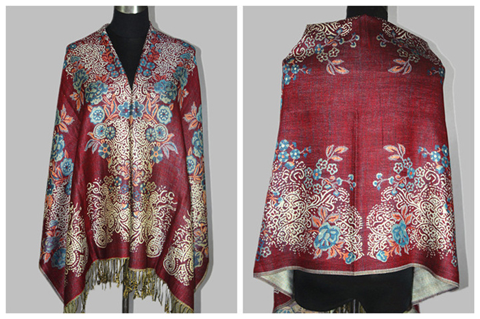 Large Ethnic Faux Cashmere Printed Shawls