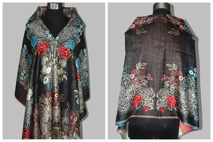 Large Ethnic Faux Cashmere Printed Shawls