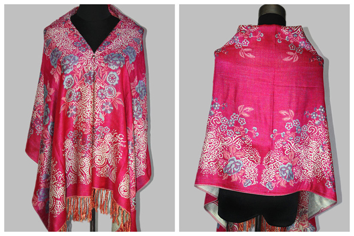 Large Ethnic Faux Cashmere Printed Shawls