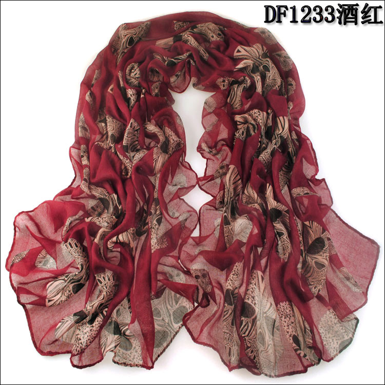 The new skull scarves woven cotton